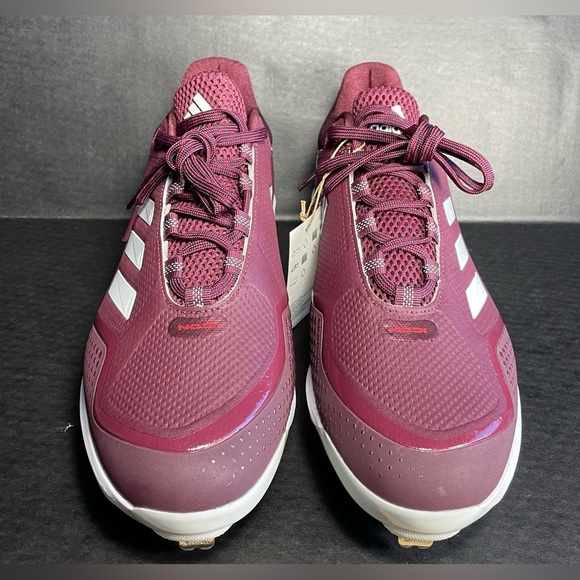 Adidas Icon 7 ‘Team Maroon’ Metal Baseball Cleats [FZ1555 ] Men’s Size 13 New - Picture 3 of 10